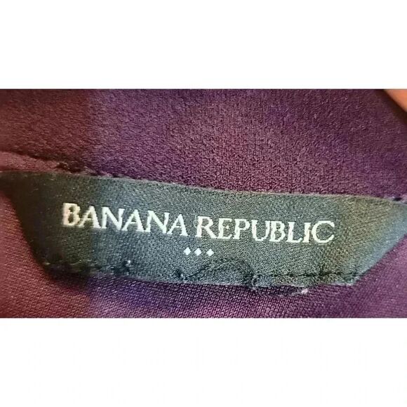 Banana Republic Women's Burgundy Poly/Spandex Sleeveless Peplum Top - Picture 9 of 9